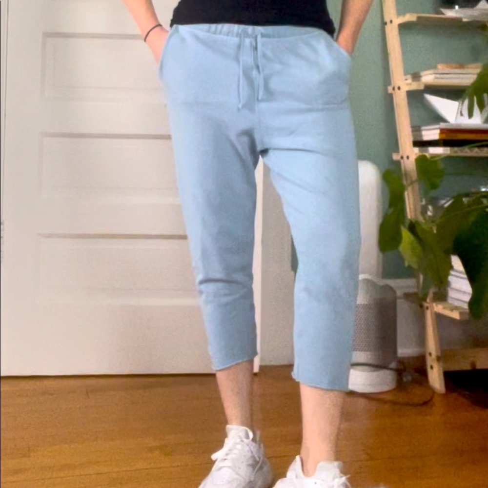 Frank & Eileen light blue cropped sweats